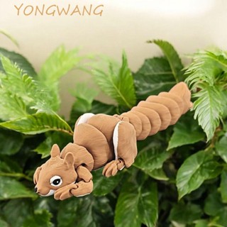 YONGWANG松鼠模型玩具,活動關節現實的3D列印松鼠,卡通手工工藝品雕像3D列印三角龍松鼠