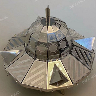 飛碟 3D立體金屬軍事拚圖DIY手工製作益智拚裝模型成人玩具小擺件