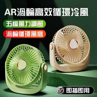 桌上型風扇 USB插電風扇 桌面電扇 低噪音 五檔調節 涼風扇 家用懶人風扇 角度調節 辦公桌 循環扇 風扇 散熱風扇
