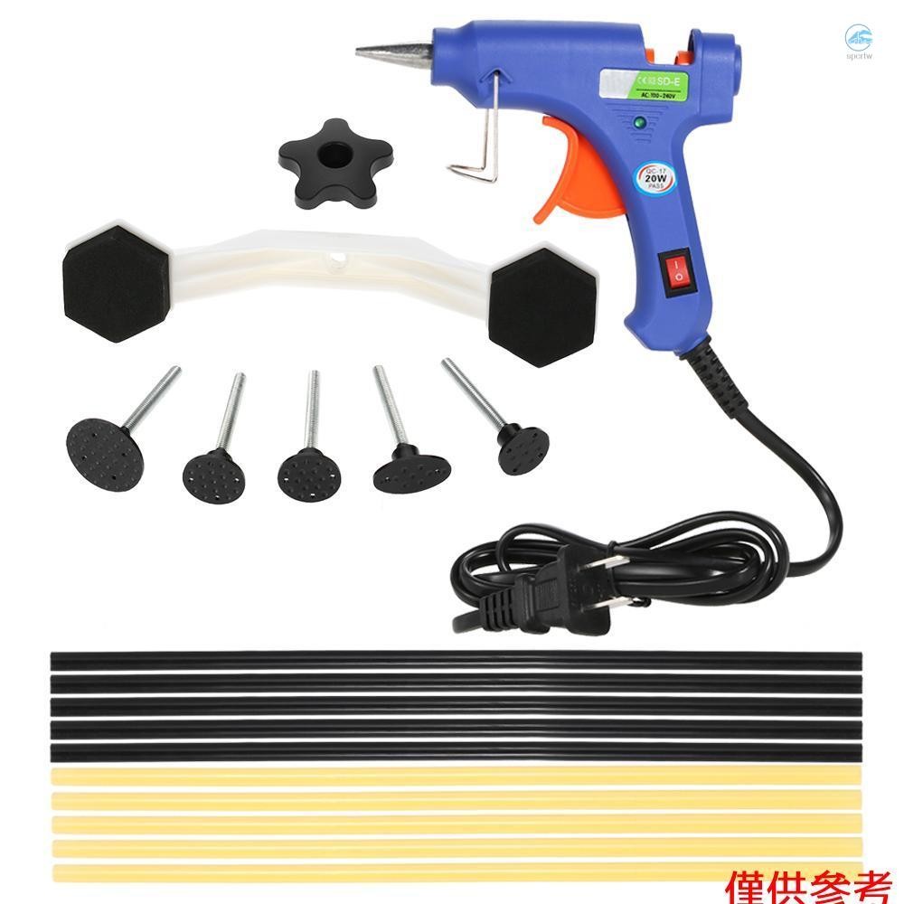 Crtw 17 件凹痕拉拔器套件,帶熱熔膠膠棒,用於車身凹痕修復