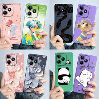 適用於Realme C51 RMX3830 Note 50 RMX3834手機殼軟矽膠甜彩繪時尚後殼可愛花朵印花保護套