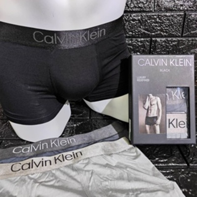 【Z-ONE】正品現貨 CALVIN KLEIN 頂級黑標萊卡棉男四角內褲三入組/冰絲涼感/禮盒