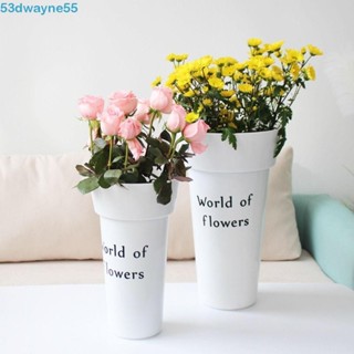 DWAYNE花桶,北歐質樸花卉展示桶,植物生長容器田園塑膠植物播種機室外室內裝飾