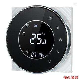 可程式設計燃氣鍋爐加熱恆溫器幹接觸溫度控制器觸控式螢幕 LCD 帶背光語音控制相容亞馬遜 Echo/家庭/IFTTT