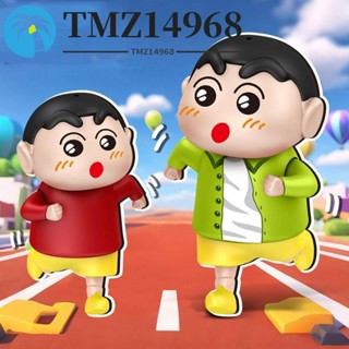 TMZ14968拉繩玩具掛件,日式風格塑膠跑步蠟筆小新鑰匙扣,創意可移動飾品卡通鑰匙圈創意禮品