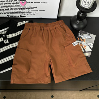 【YAOEENH】90-170CM 夏季男童薄款百搭工裝短褲 中大童帥氣鬆緊運動五分褲 現貨 快速出貨