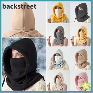 BACKSTREET無帽帽,毛絨頸部溫暖護耳帽,時尚加厚防風注意保暖帽子圍巾套裝男女通用
