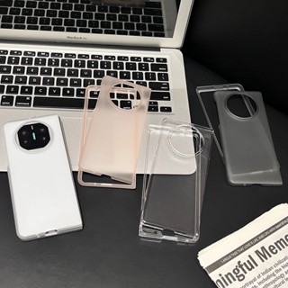適用於華為 Honor Magic V3 V2 Mate X6 X5 X3 外殼簡約磨砂 PC 防震保護套的半透明硬殼