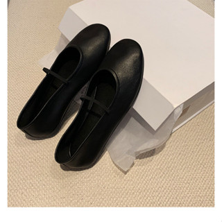 大尺碼女鞋（34-43） 鞋軟面圓頭淺口單鞋細一字帶平底瑪麗珍女鞋夏季 舒適防滑MAY20
