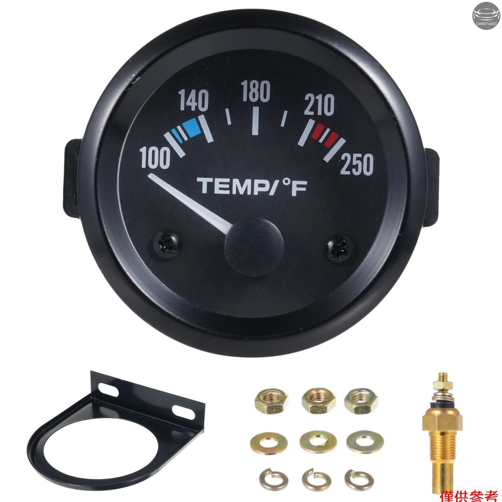 2'' 52mm 水溫表,12V 冷卻液溫度計,帶白色 LED 背光 100-250°F 適用於汽車卡車船 RV UTV
