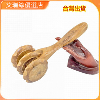 ❣️臺灣免運❣️香木三輪木質直柄三輪滾輪推背腹部按摩器傢居用品木質工藝品批髮 按摩 養生 美容院 養生館 禮物【艾瑞絲