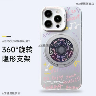 塗鴉英文360°旋轉隱形支架 手機殼 紅米 Note 13 12 14 Pro 10 9 紅米 note14 Pro+