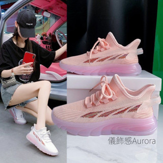 儀飾感！夏季果凍鞋底 Flyknit 鞋透氣學生跑步鞋運動鞋