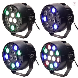 Led 舞檯燈 RGBW PAR 燈 12 顆 LED 12W 聲控自動 DMX512 迪斯科燈,適用於 DJ 派對婚禮