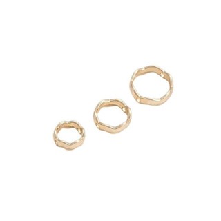 宏雲Hongyun-Ala新品-14K包金保色波浪圓環套珠圈隔珠環手工diy串珍珠手鏈項鍊飾品配件