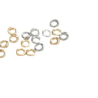 宏雲Hongyun-Ala新品-14K包金保色串線雙孔閉口圈diy珍珠手鏈項鍊飾品收尾扣連接環配件