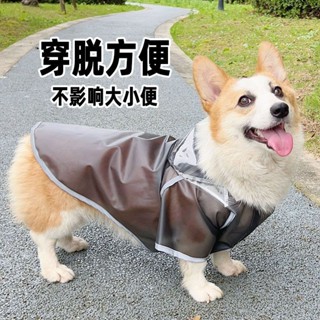 柯基狗狗雨衣防水兩腳鬥篷雨披中小型犬泰迪比熊柴犬雨天衣服專用