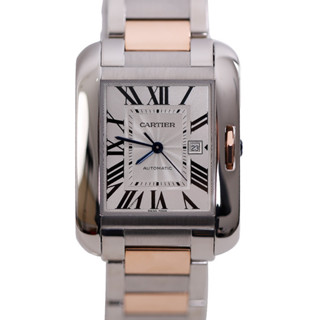 Cartier 卡地亞坦克W5310037男士手錶間玫瑰金自動機械瑞士名錶腕錶