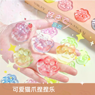 爆款兒童透明貓爪捏捏樂發洩解壓TPR玩具可愛貓抓減壓新奇特女孩玩具