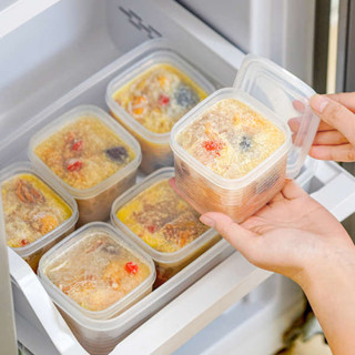 便攜微波飯盒 便當盒 tempat nasi 凍湯盒分裝盒子冰箱冷凍專用盒食物收納盒小雞湯食品級分餐備餐盒