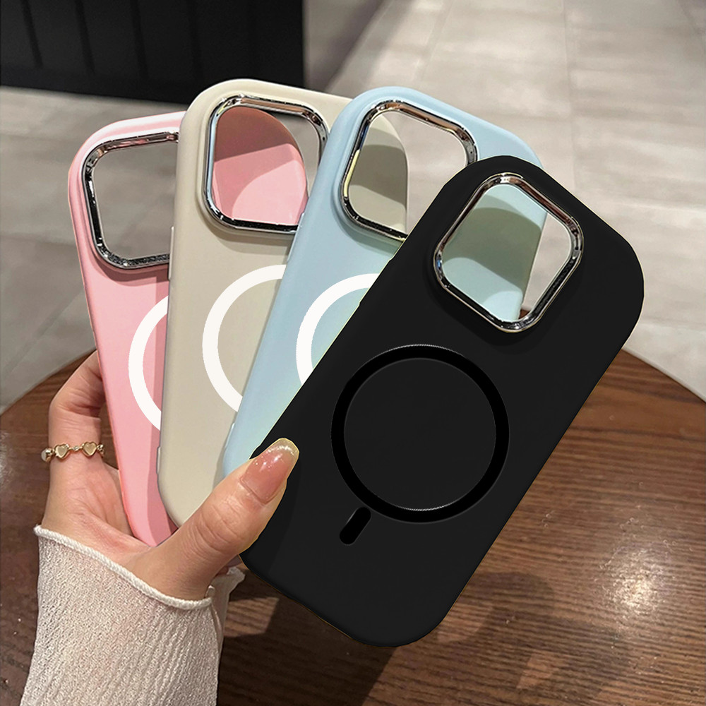 XIAOMI 簡約純色磁性散熱手機殼小米POCO X7 Pro X6 X5 X4 X3 GT NFC 4G 5G外殼情侶