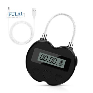 智慧時間鎖 LCD 顯示時間鎖多功能旅行電子計時器,防水 USB 可充電臨時計時器掛鎖