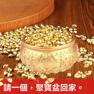 風水擺飾 聚寶盆 紫南宮 過爐開光 爆款八福聚寶盆 純黃銅擺件 雙魚聚寶盆 黃銅工藝品擺件 招財缸 家居擺飾 招財