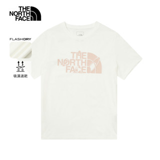 The North Face北面女款白色吸濕排汗短袖T恤｜8D7PFN4 排汗衫