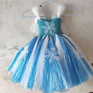 1.2萬人好評女孩環保服裝兒童時裝秀DIY材料製作半成品冰雪奇緣衣服幼走秀裙510舞蹈服 漢服 表演服 公主服 510