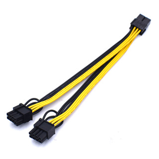 PCI-E 8(6+2) 針電源分配器顯示卡,用於採礦農場顯示卡 Gpu 用於 Riser 延長線 20CM 18AWG