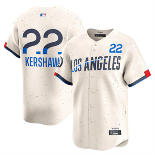 MLB球衣洛杉磯道奇隊棒球服 Los Angeles Dodgers 22# Kershaw 男士球衣