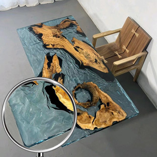 環氧樹脂河流桌 冰川裂紋創意雲霧茶臺 桌 黑胡桃原木茶桌 茶几大板桌 實木桌板 桌面 原木桌板 大長桌子 泡茶桌 茶几