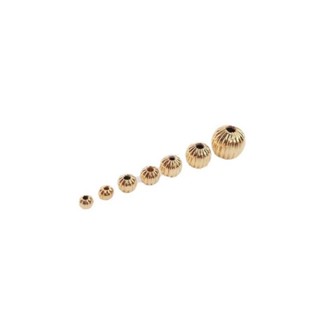 宏雲Hongyun-Ala新品-保色14k包金燈籠珠西瓜珠南瓜紋珠diy手工散珠串首飾品鏈隔珠配件