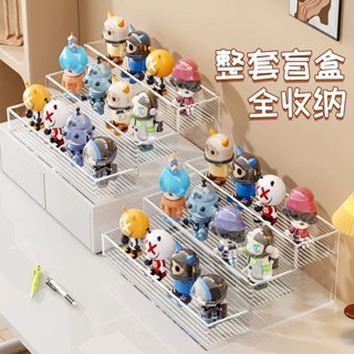 現貨✦階梯展示架✦ 盲盒展示架 泡泡馬特階梯收納手辦陳列置物架 潮玩擺件臺階式收納架