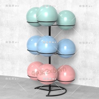 【限時特惠🌹】 瑜伽球架子 多層可移動置物架 瑜伽館置物架 健身房放半球收納架 健身房器材收納架 大普拉提可移動收納架