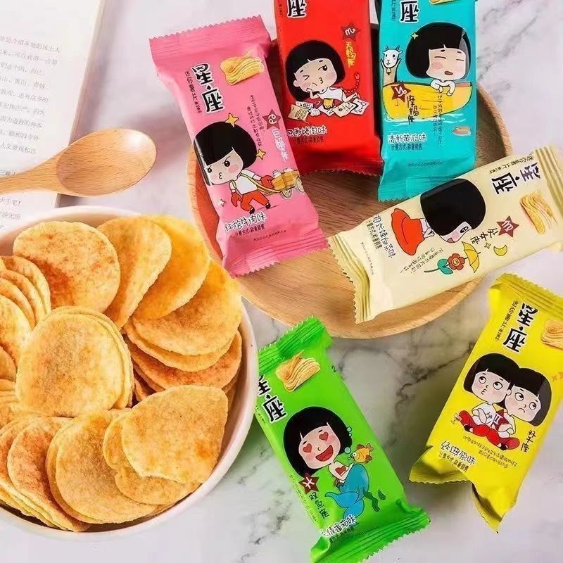 董小姐薯片非油炸零食小吃一整箱星座薯片小包裝食品膨化 薯片 辦公室 追劇零嘴