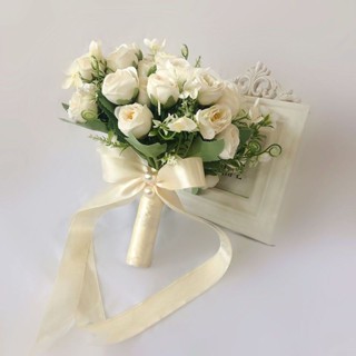 廠家直銷 韓式領證拍照手捧花新娘結婚婚禮仿真花道具拍照攝影手工混搭花束