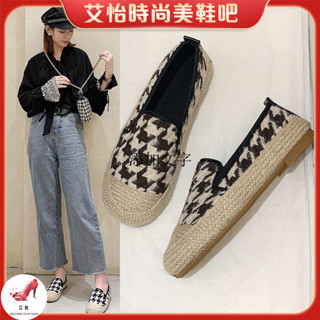 Fashion🎉漁夫鞋女一腳蹬懶人豆豆鞋2025春鞦新款單鞋平底舒適休閒樂福鞋女懶人鞋 時尚鞋 平底鞋 高跟鞋