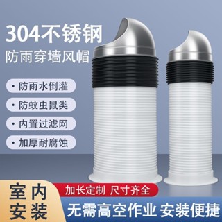 【臺灣出貨】304不鏽鋼 排煙管 油煙機 穿牆外風帽 防鳥 衛生間 通風 換氣 出風口