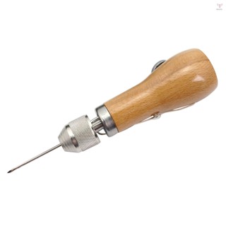皮革縫合工具手縫機縫紉錐子內飾修復縫合縫紉工具帶 1 件蠟線 2 件皮革織物針