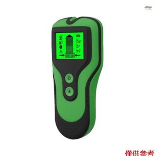螺柱探測器牆壁掃描儀 3 合 1 金屬/電壓/螺柱探測器,帶 LCD 顯示屏,用於木材現場交流電線金屬螺柱檢測(綠色)