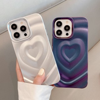 韓國ins冷淡風時髦高階銀色立體愛心紋iphone手機殼 蘋果手機殼16promax 15 14 13 12矽膠保護套