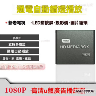 免運 MINI HD MEDIA BOX F10多媒體影音影片播放器1080P