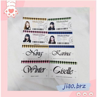 【覺JIAO】韓星☛aespa 團體 證件小卡 寧藝卓 KARINA Winter Giselle 證件照 證件 小卡
