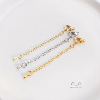 宏雲Hongyun-Ala新品-保色尾鏈延長鏈18K真金白金色玫瑰金手鏈項鍊diy飾品配件首飾資料