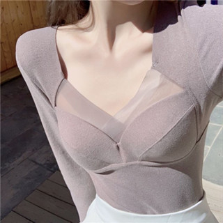 《現貨下單》德絨自發熱保暖背心秋冬帶胸墊女無痕雙面磨毛絨長袖打底衫上衣女