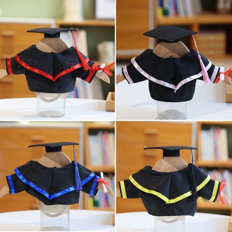 博士熊衣服畢業季玩偶小熊娃娃毛絨玩具公仔學士帽可印字服飾批發