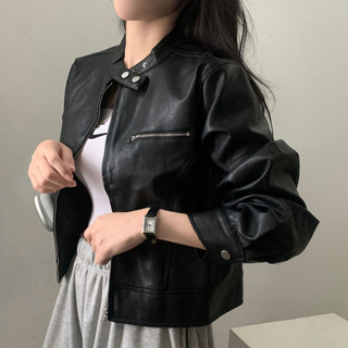 尺寸已更新 韓國Chic早秋韓版通懃百搭帥氣PU皮衣外套