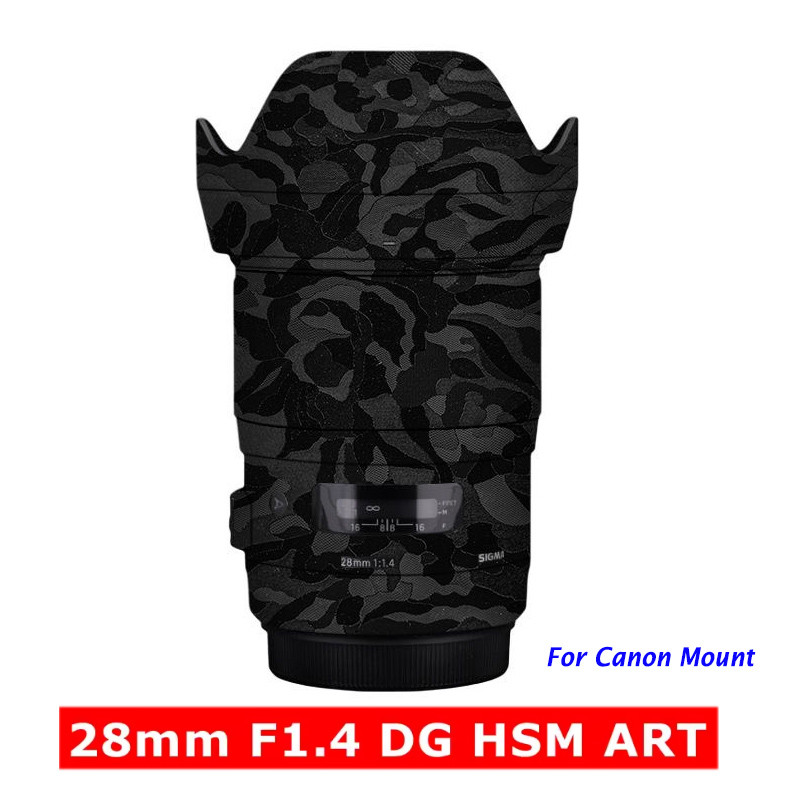 適用於 Sigma 28mm F1.4 DG HSM ART(適用於佳能 EF 卡口)防刮相機鏡頭貼紙保護膜機身保護膜皮