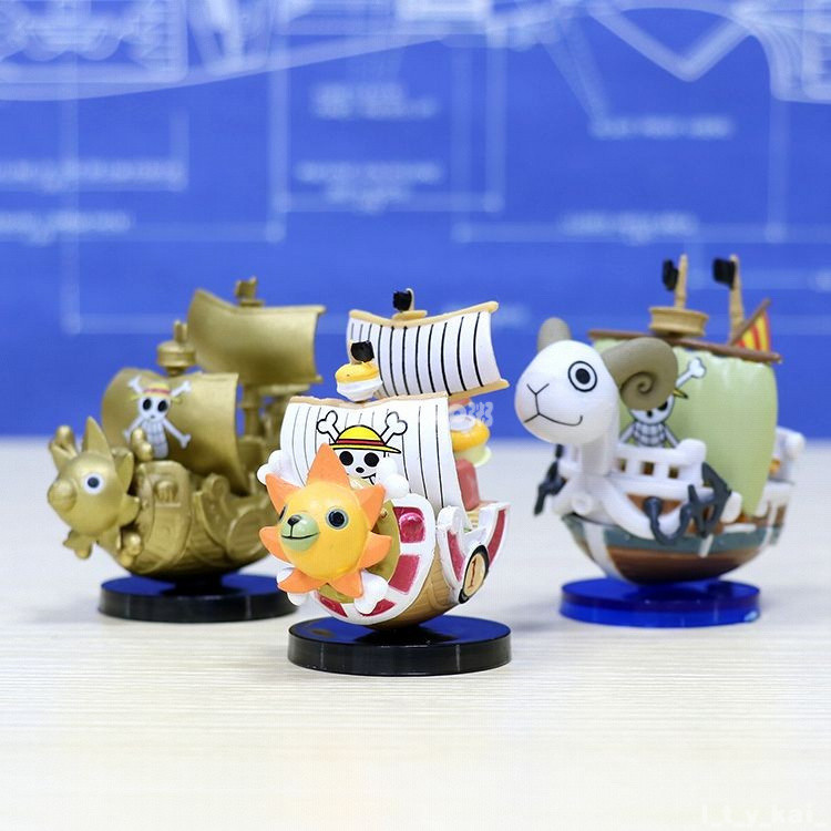 🚚台灣出貨🐟海賊王手辦航海王模型陽光號梅里號小船魚缸擺件 公仔 桑尼號 魚缸裝飾配件 桌面小擺件 造景裝飾